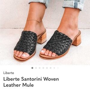 Liberte Santorini Woven Leather Mule